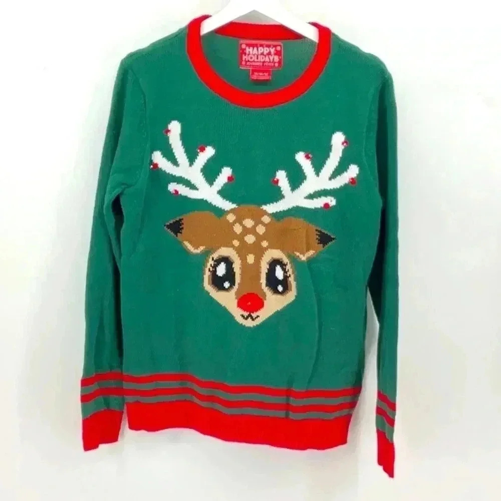 HAPPY HOLIDAYS CHRISTMAS SWEATER WITH  LIGHTS